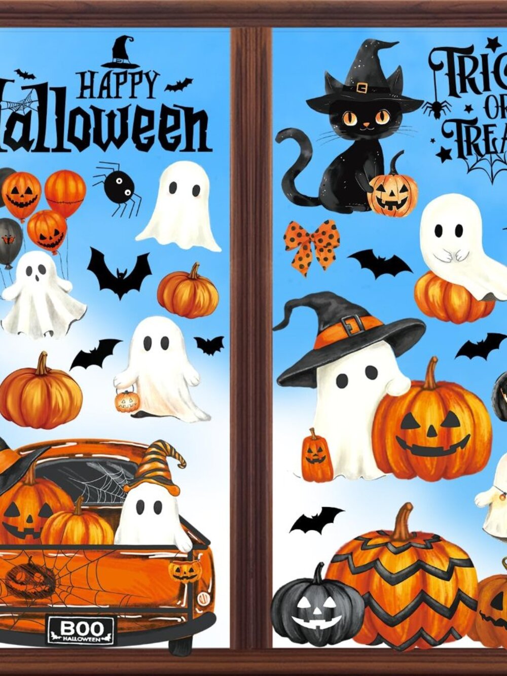 Halloween Window Clings Stickers Decor Fall Halloween Decorations Indoor